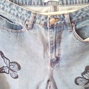 Rue21 Denim with Black Butterfly Accents